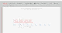 Desktop Screenshot of metallbau-saal.de